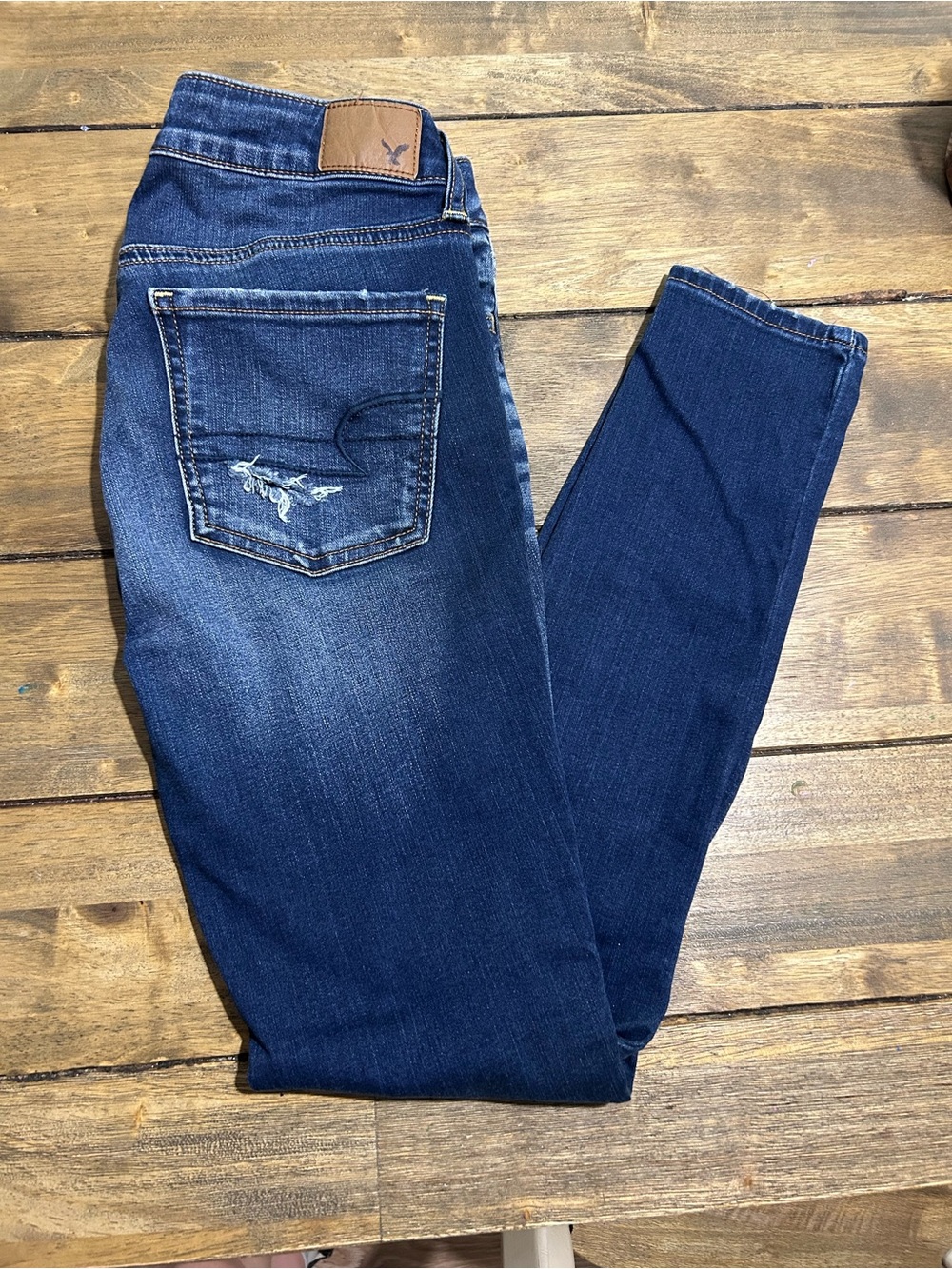 American Eagle Dark Wash super super stretch jegging jeans size 2 short